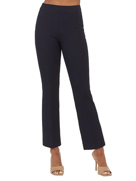 SPANX Pants - SPANX Polished Ponte Kick Flare Pull-On Flat Front Crop Pants Black, Medium